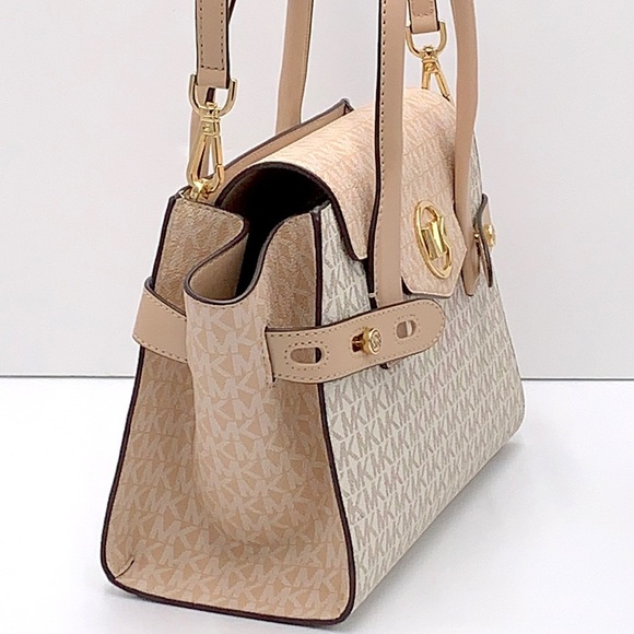 MICHAEL KORS
Carmen Medium Color-Block Logo Satchel color Buff Multi - Picture 7 of 16